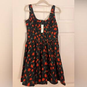 NWT J. Crew Women’s Fit-and-flare mini dress in painted daisy print - size 2